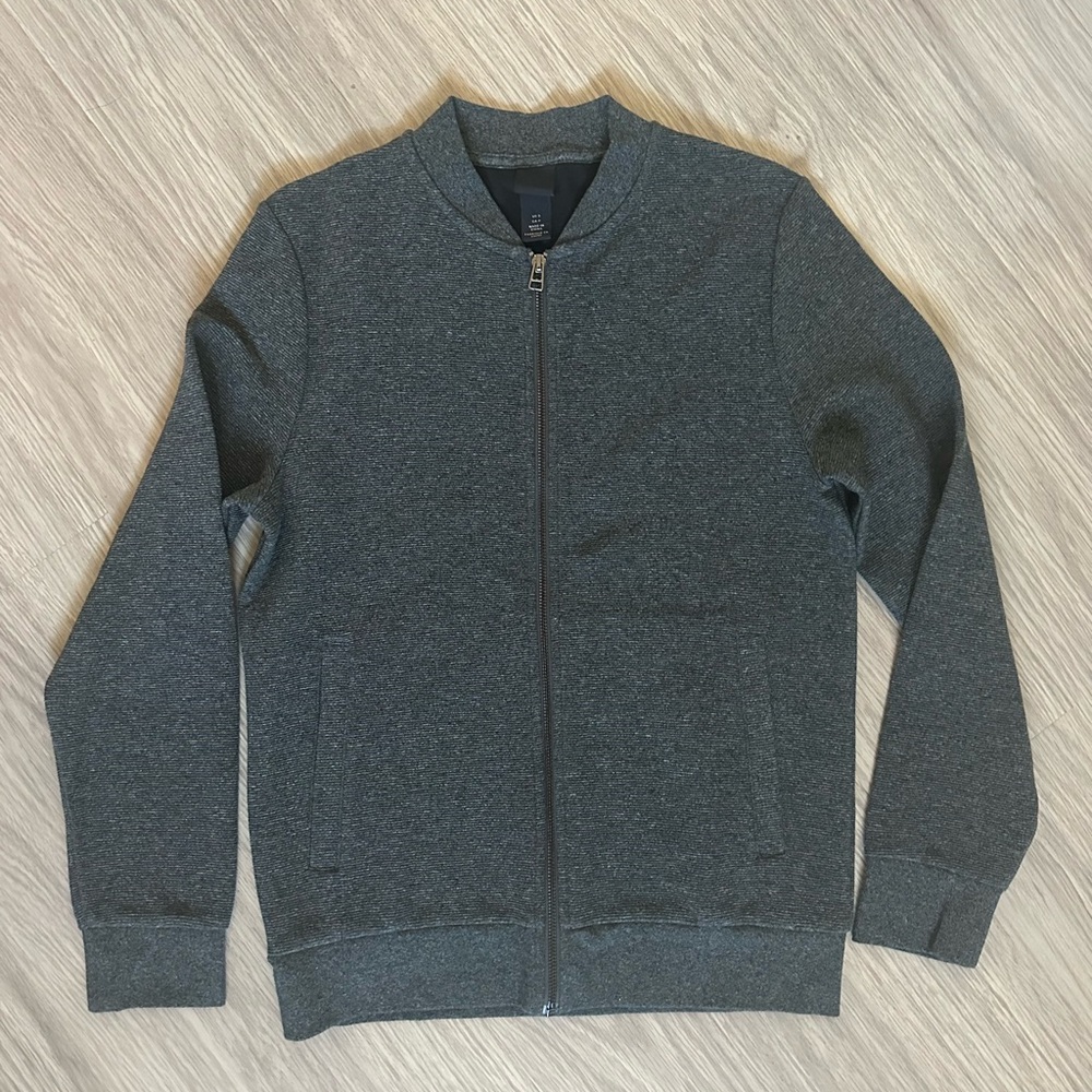 Heather Gray Zip-Up Jacket